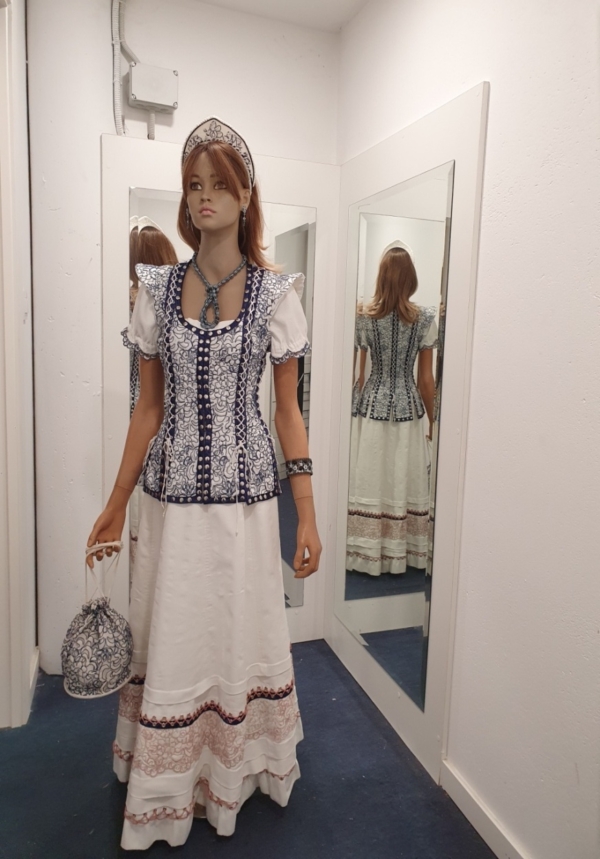 Traje Medieval Campesina Azul