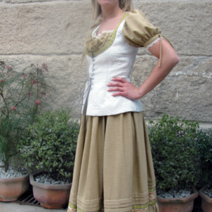 Traje Medieval Posadera de la taberna de Serwood